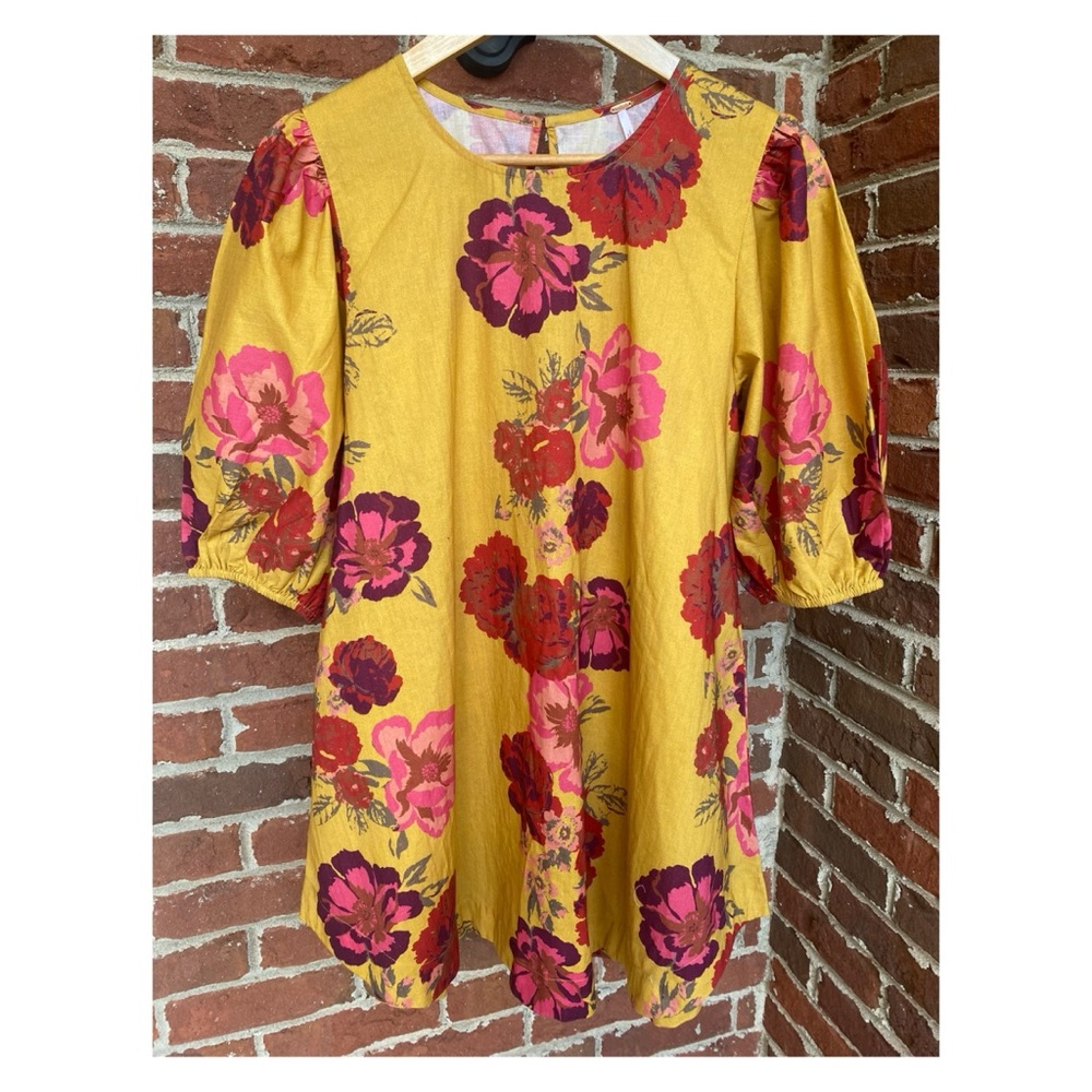 NWOT Free People Floral Babydoll Mini Dress  Size XSmall